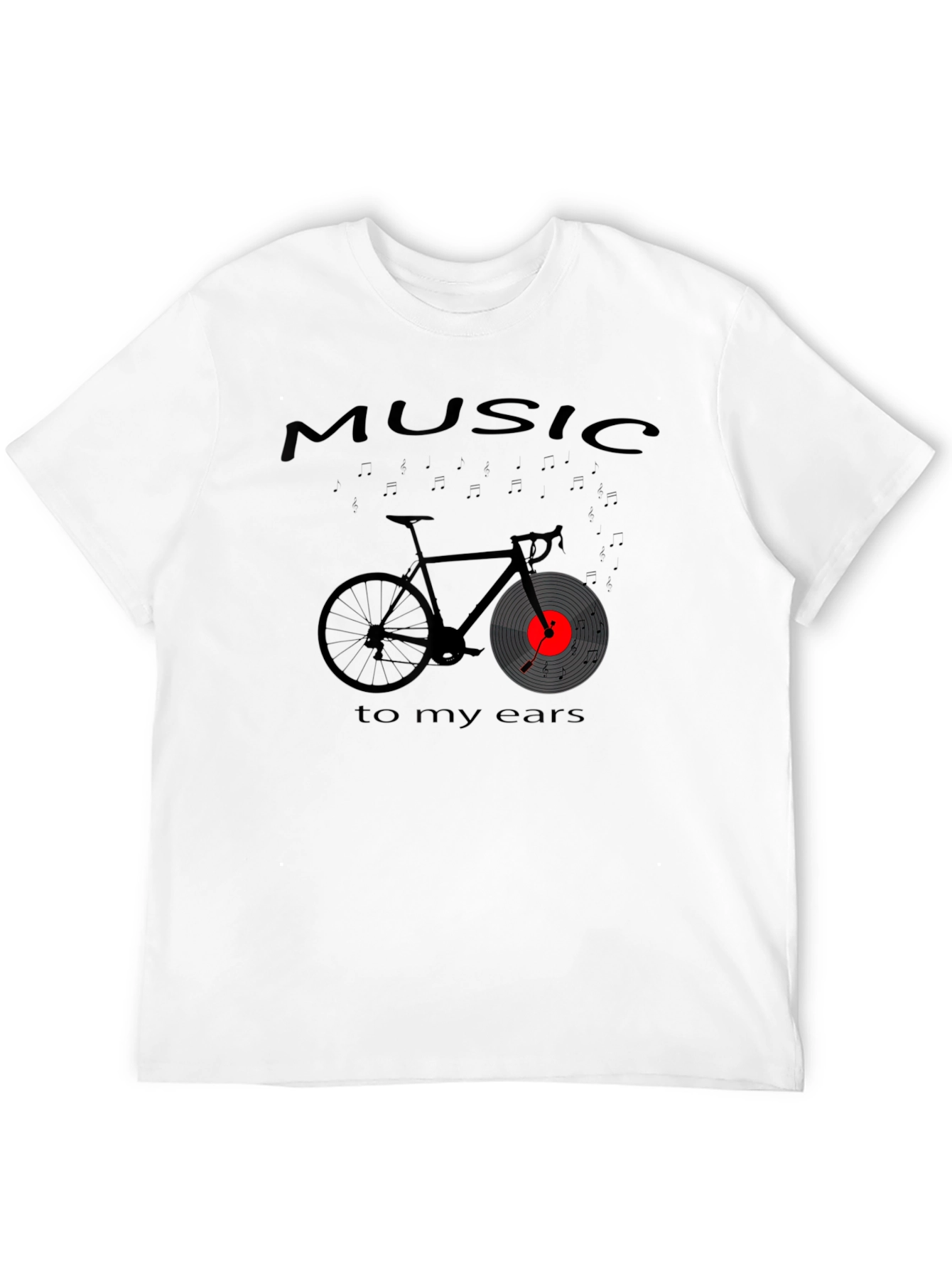 Music Bicycle T-Shirt - Black
