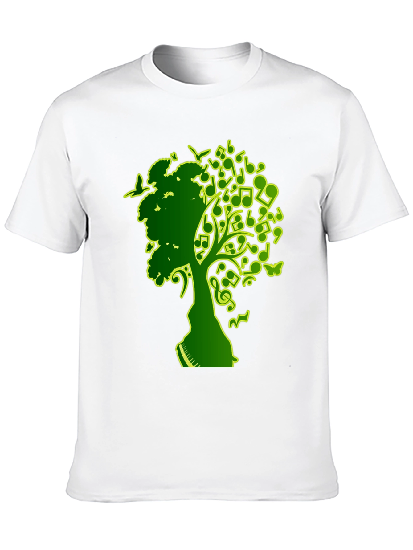 Musical Tree Graphic T-Shirt - Black