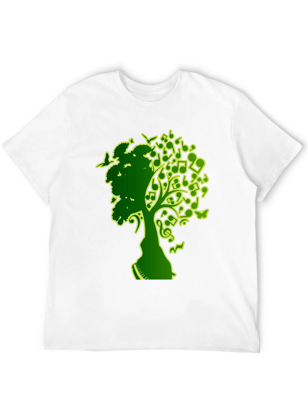 Musical Tree Graphic T-Shirt - Black