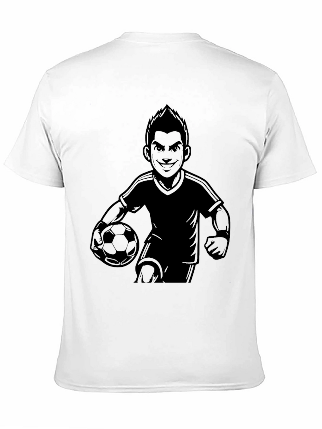 Mens Black Soccer Graphic T-Shirt