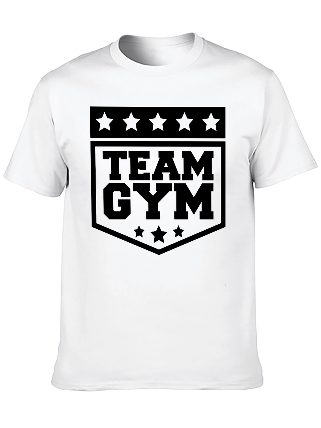 Team Gym Graphic Tee - Black Cotton Fitness Shirt