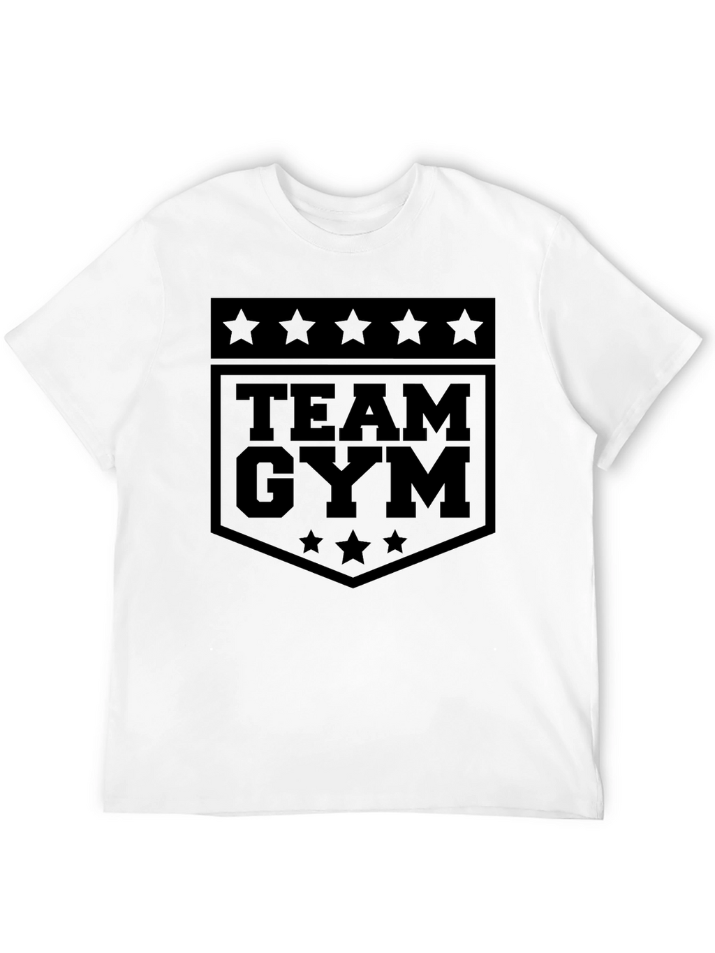 Team Gym Graphic Tee - Black Cotton Fitness Shirt