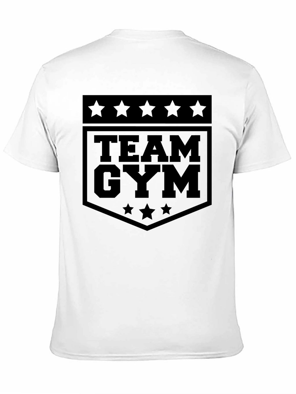Team Gym Graphic Tee - Black Cotton Fitness Shirt