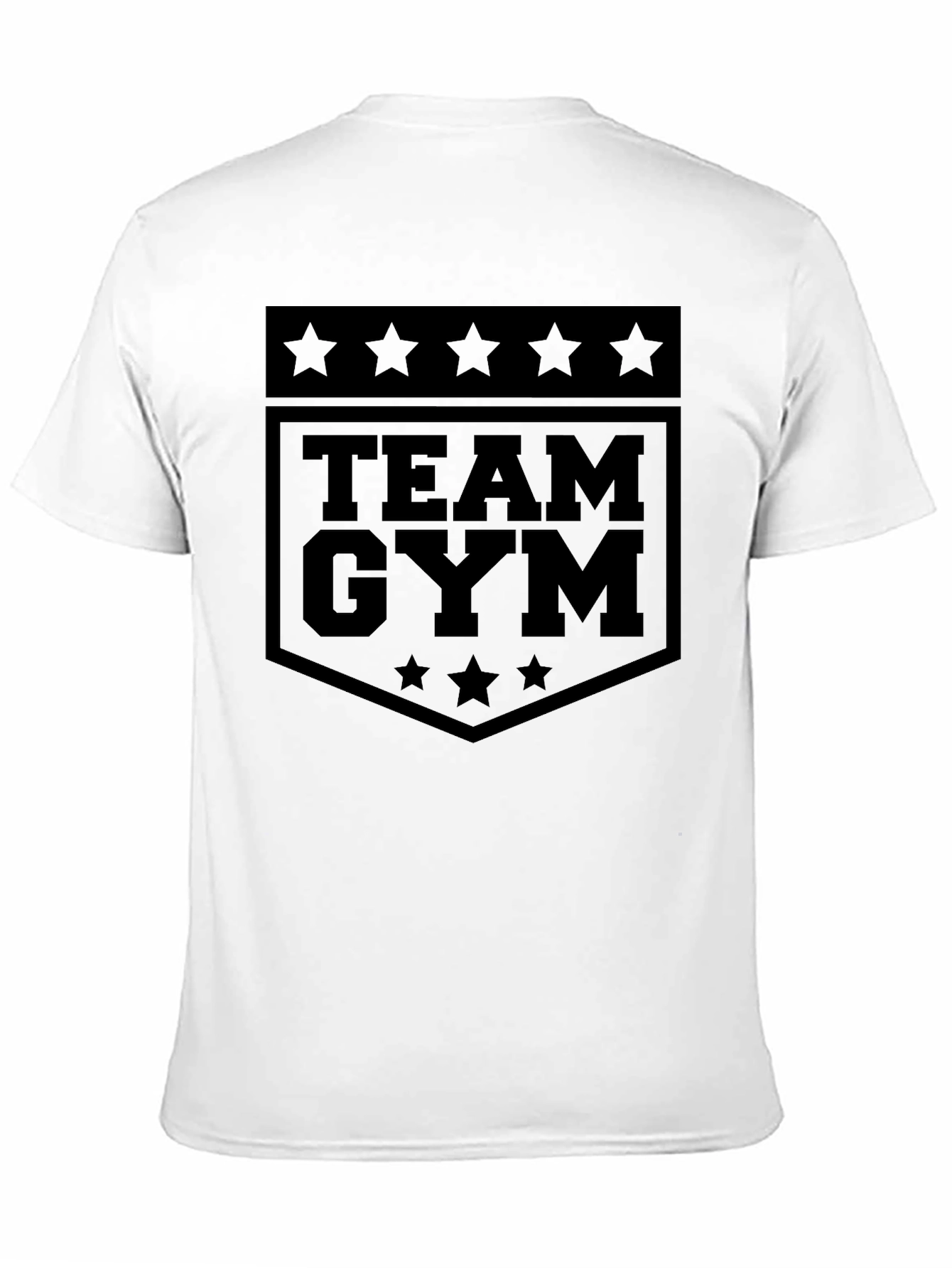 Team Gym Graphic Tee - Black Cotton Fitness Shirt