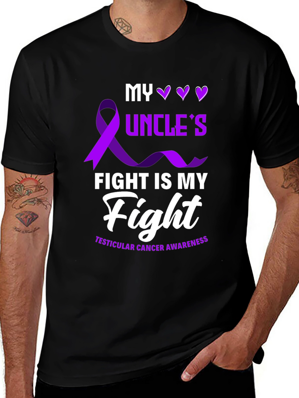 My Uncles Fight T-Shirt - Testicular Cancer Awareness Tee