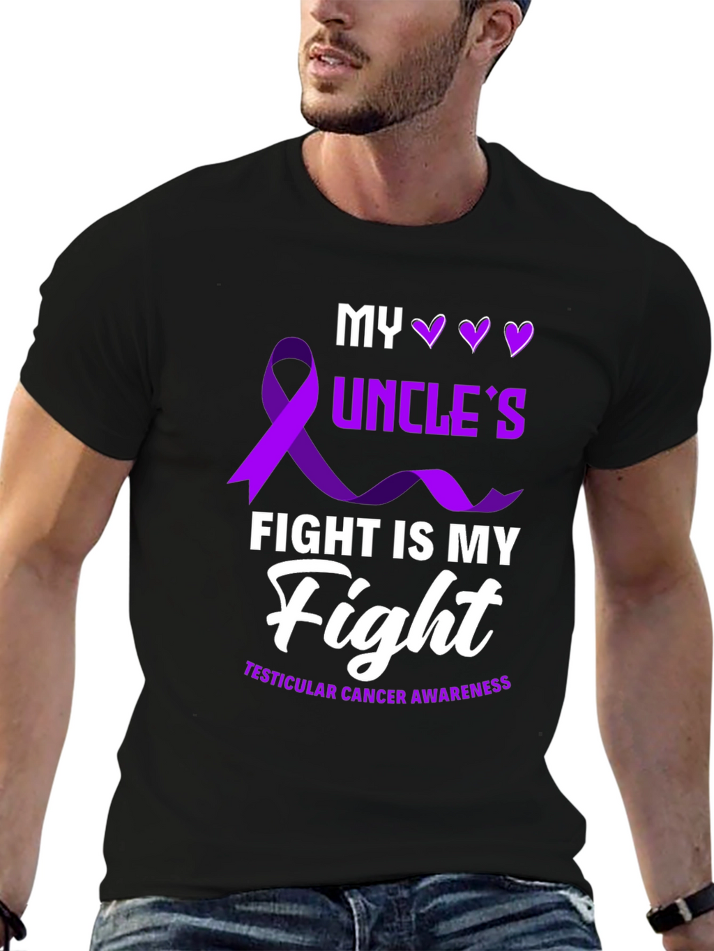 My Uncles Fight T-Shirt - Testicular Cancer Awareness Tee