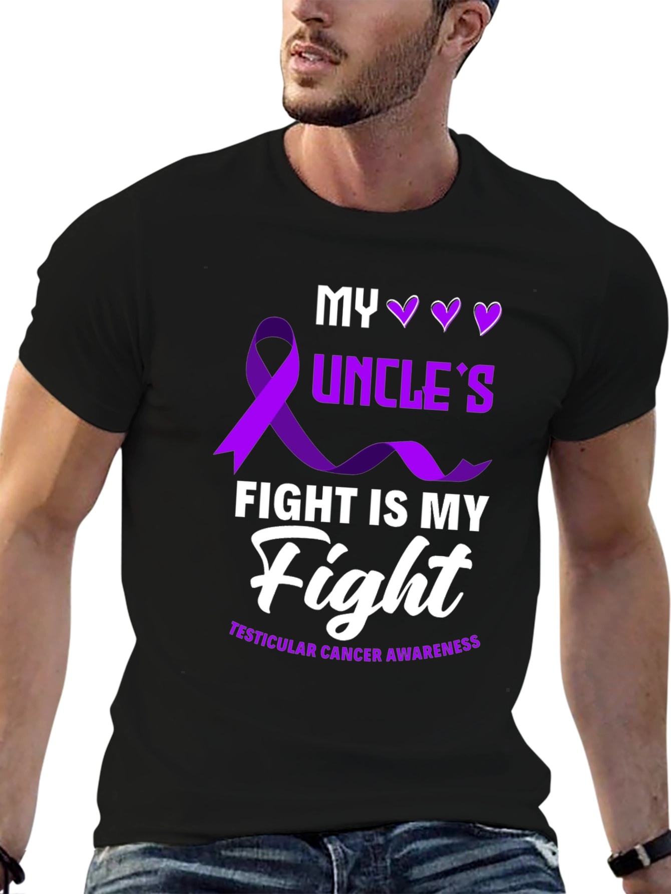 My Uncles Fight T-Shirt - Testicular Cancer Awareness Tee