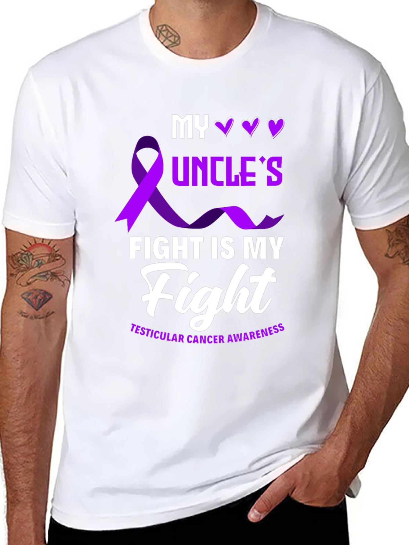 My Uncles Fight T-Shirt - Testicular Cancer Awareness Tee