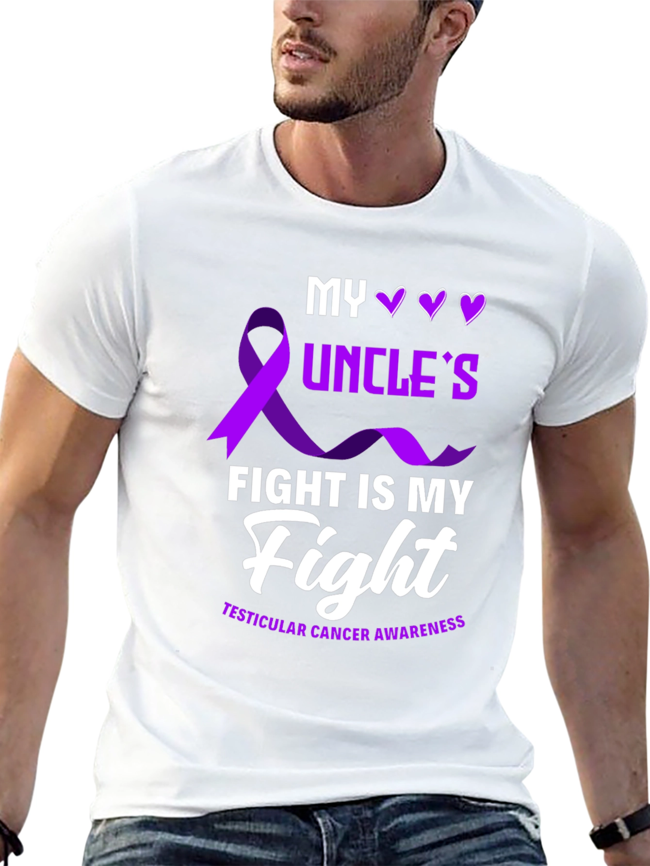 My Uncles Fight T-Shirt - Testicular Cancer Awareness Tee