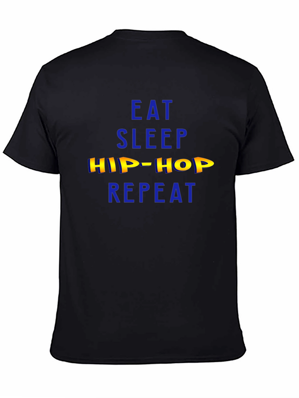 Eat Sleep Hip Hop Repeat Mens Black T-Shirt