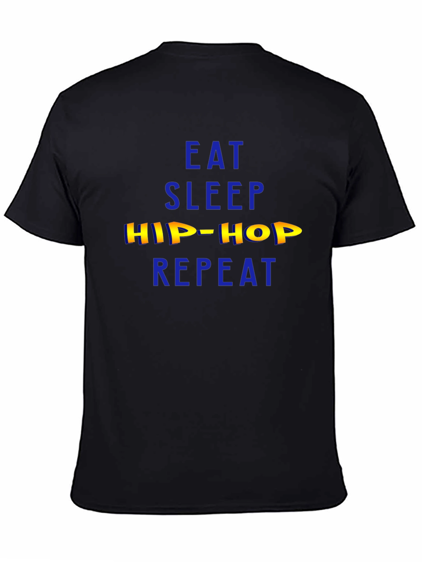Eat Sleep Hip Hop Repeat Mens Black T-Shirt