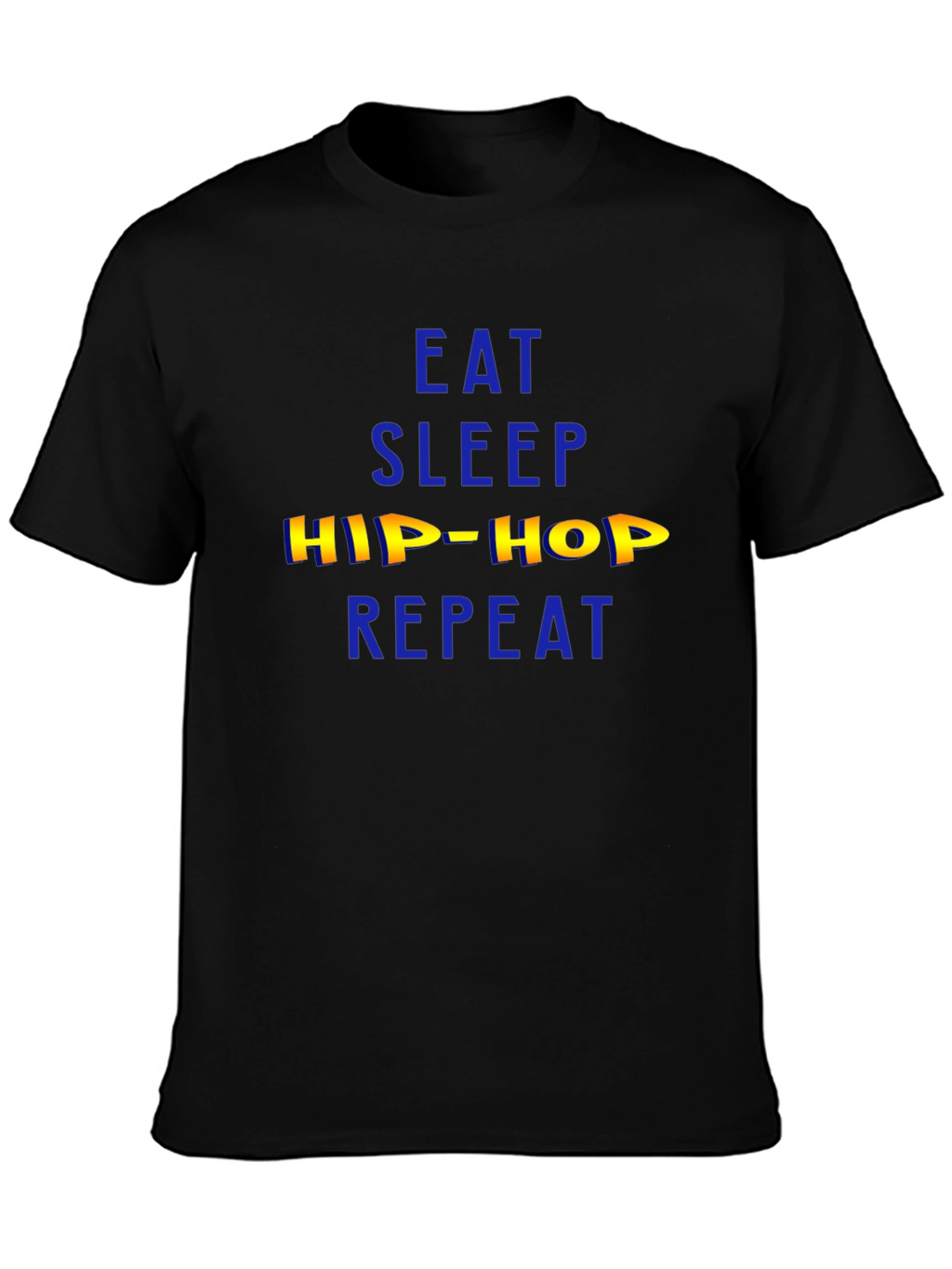 Eat Sleep Hip Hop Repeat Mens Black T-Shirt