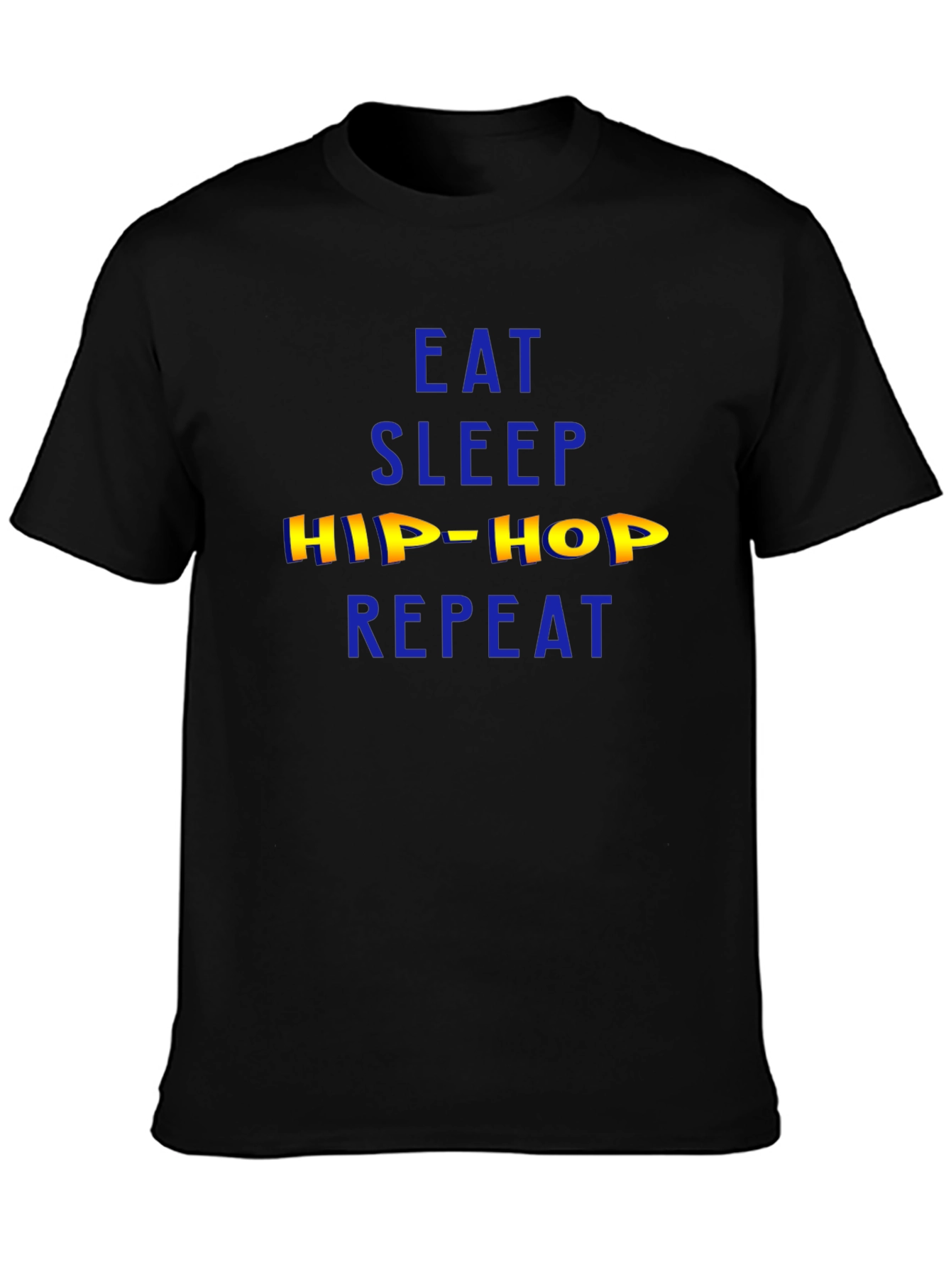 Eat Sleep Hip Hop Repeat Mens Black T-Shirt