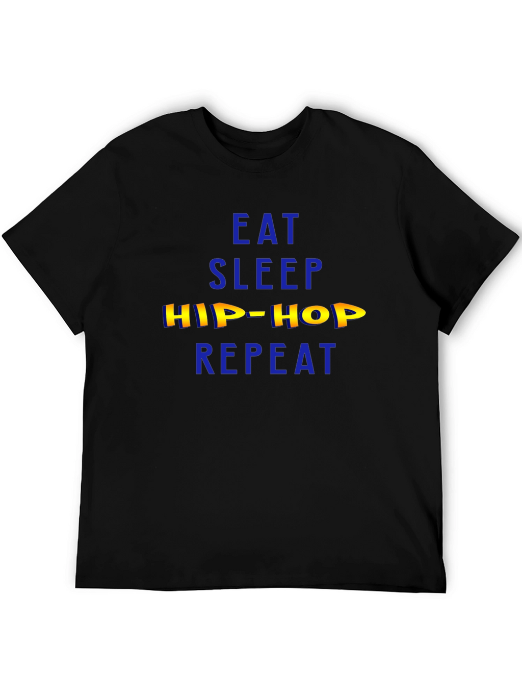 Eat Sleep Hip Hop Repeat Mens Black T-Shirt