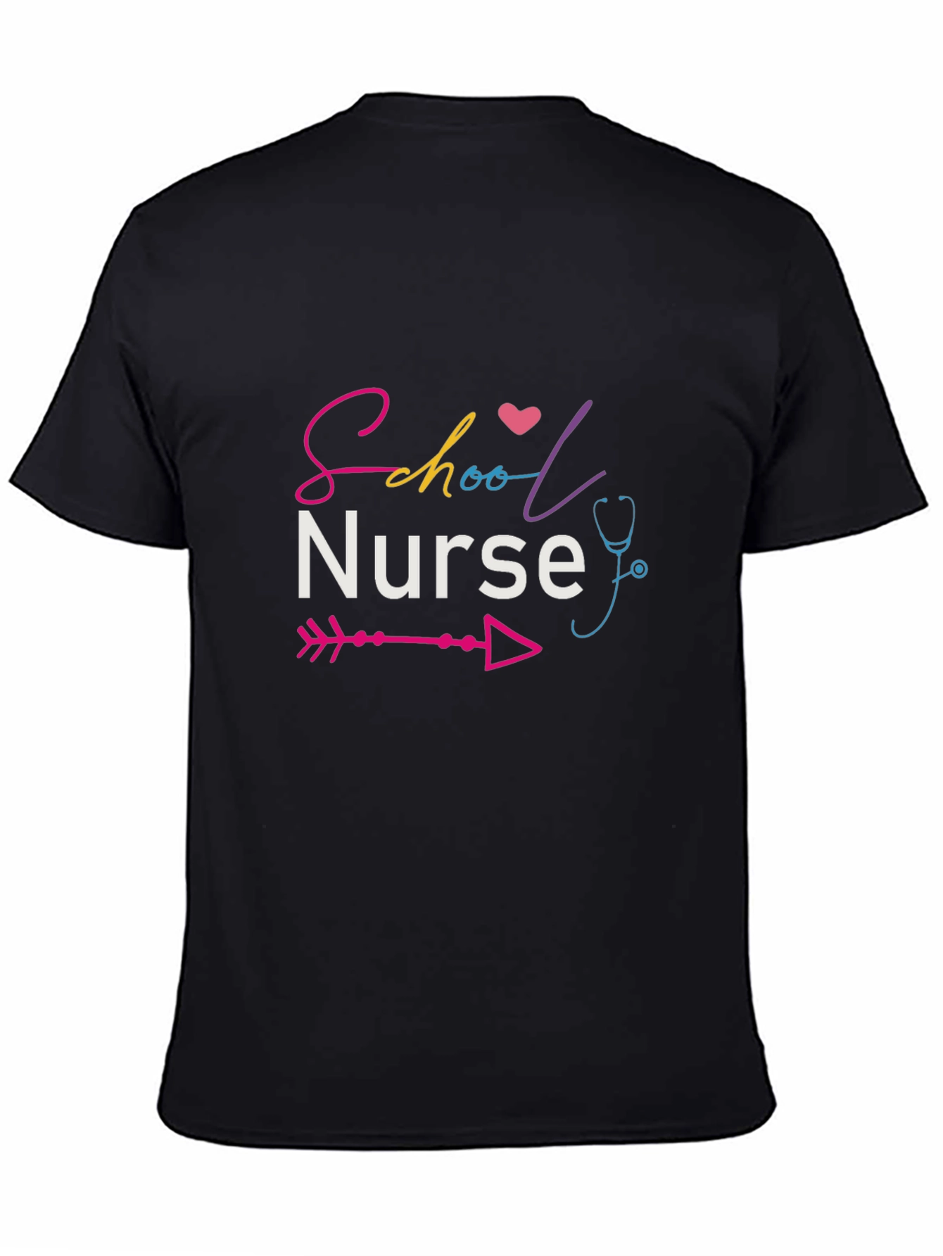 School Nurse Graphic T-Shirt - Colorful Design