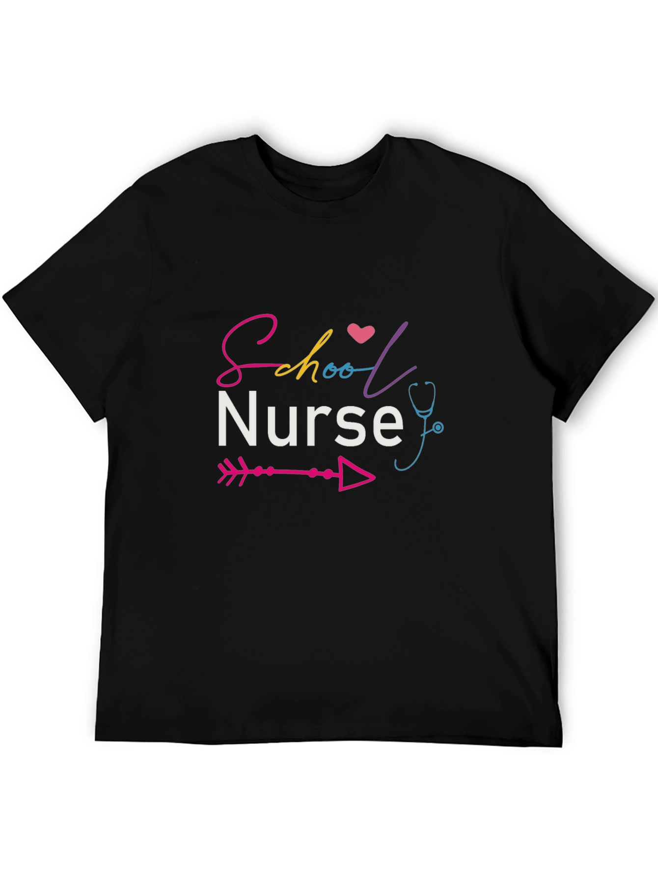 School Nurse Graphic T-Shirt - Colorful Design
