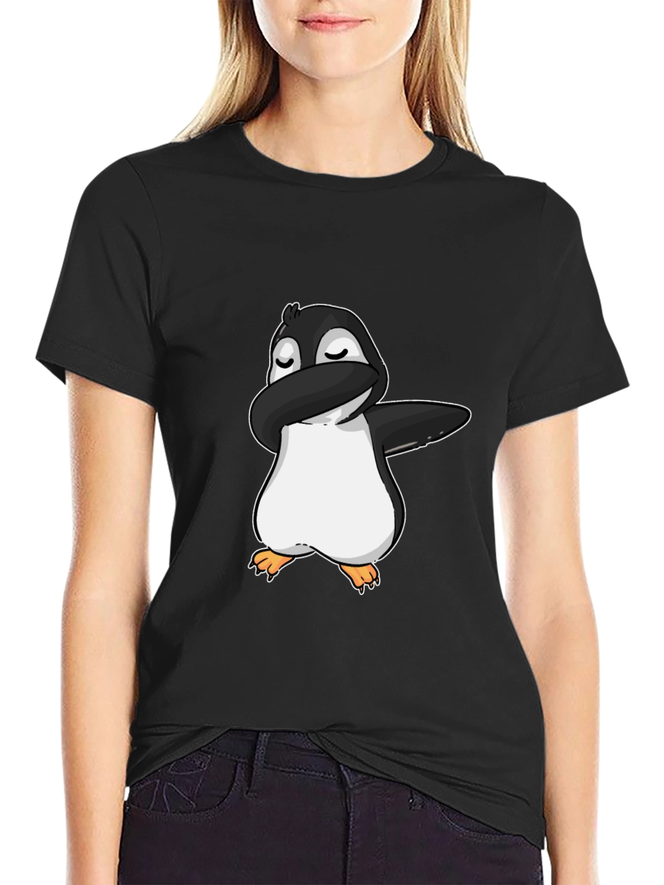 Dabbing Penguin Graphic T-Shirt