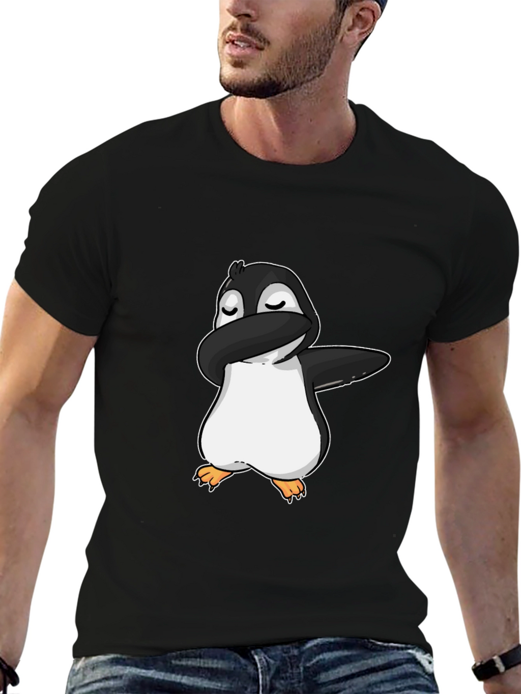 Dabbing Penguin Graphic T-Shirt