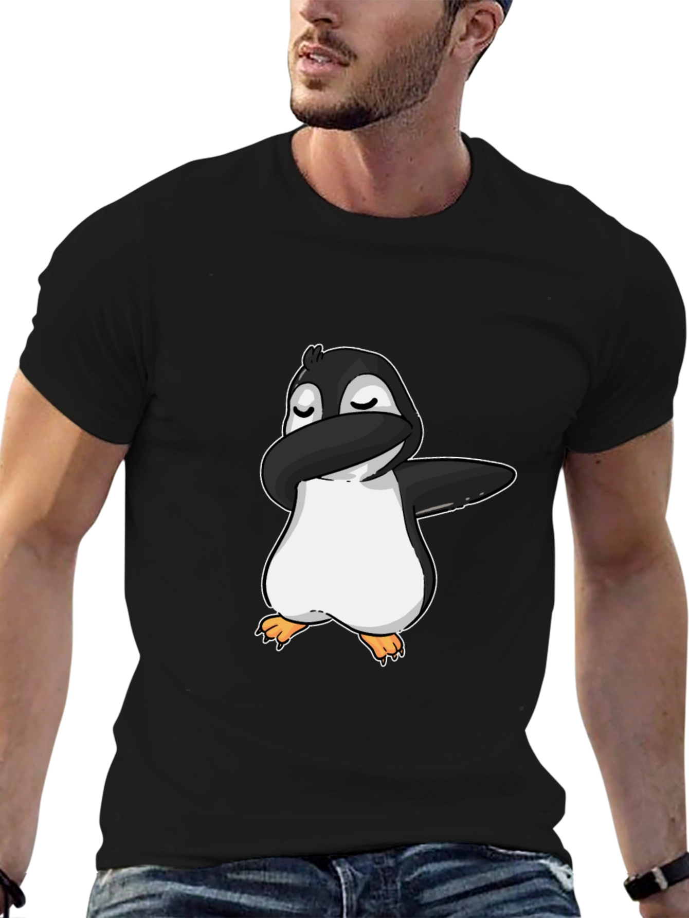 Dabbing Penguin Graphic T-Shirt