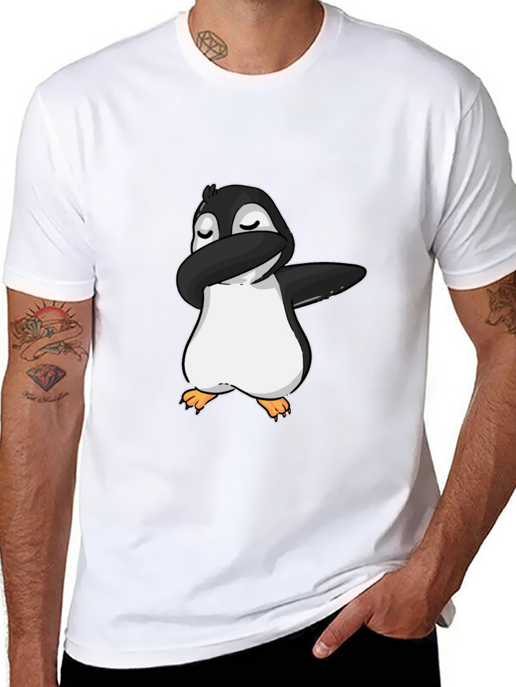 Dabbing Penguin Graphic T-Shirt