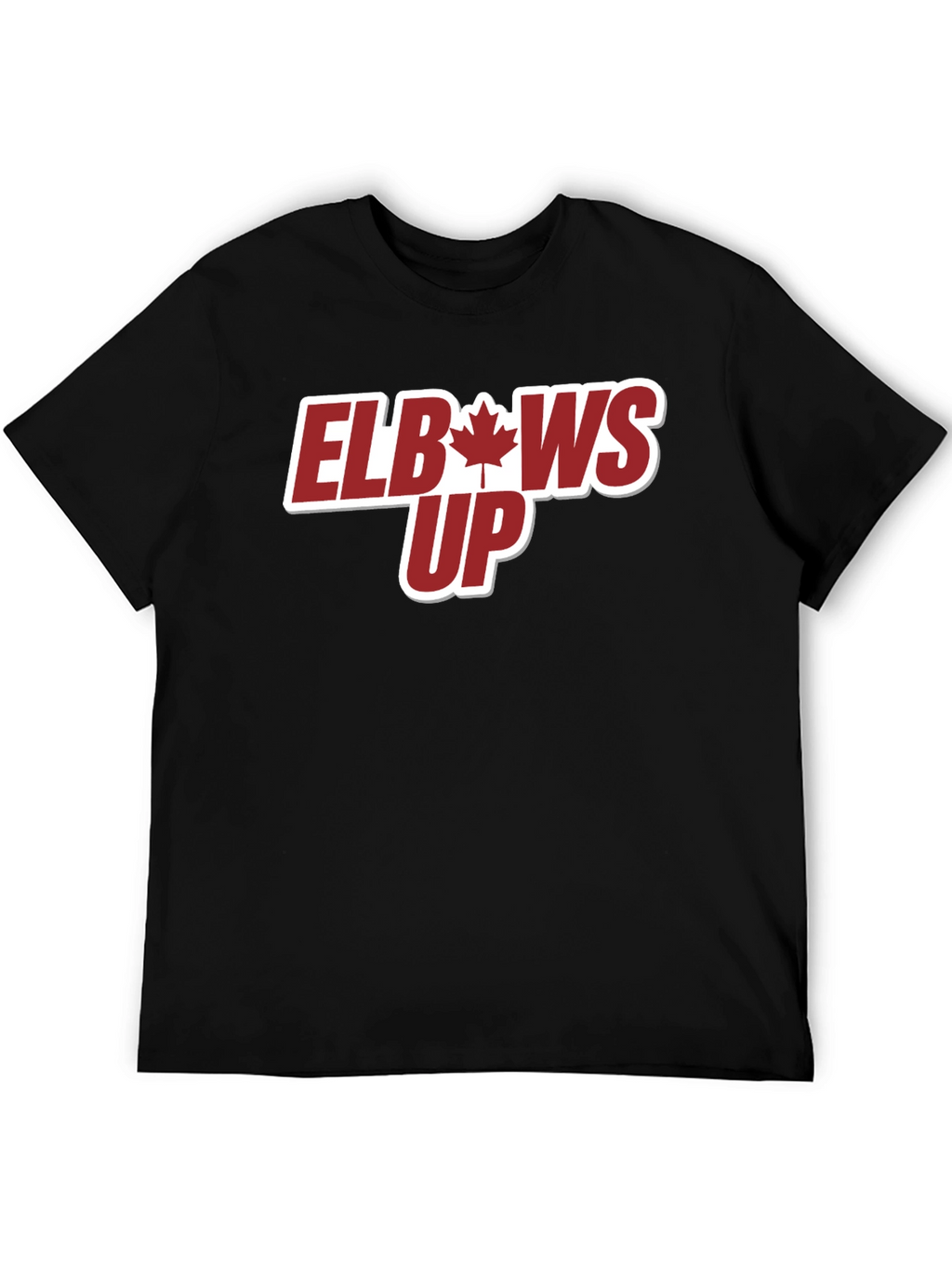 Elbows Up T-Shirt - Maple Leaf Design