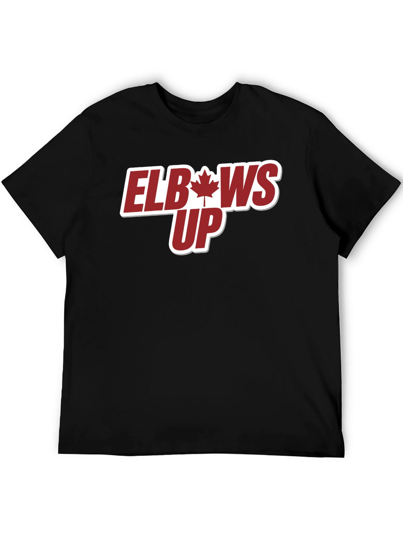 Elbows Up T-Shirt - Maple Leaf Design