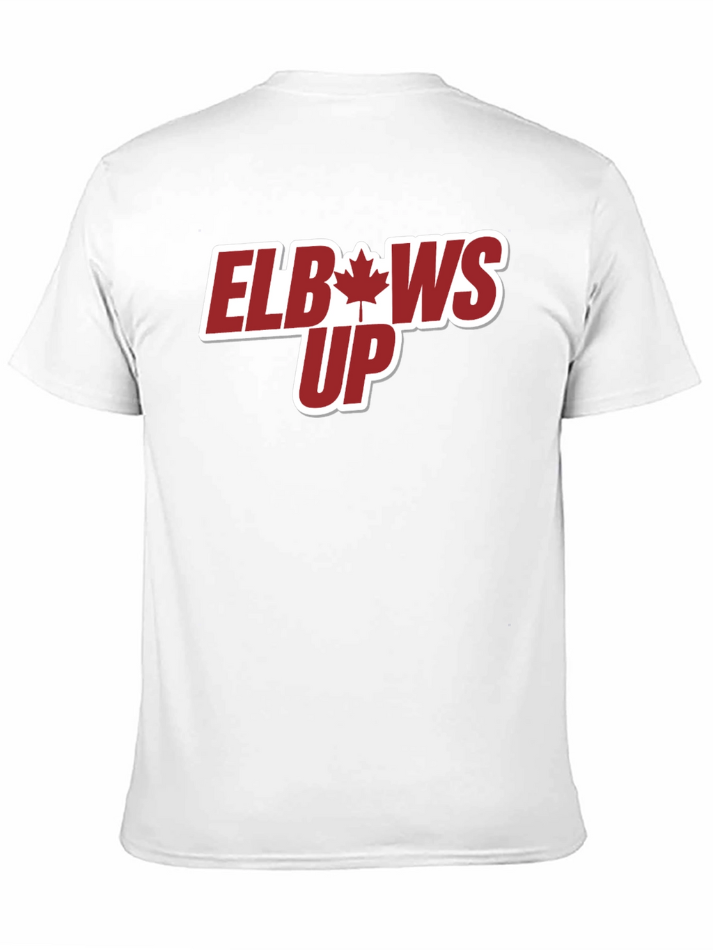 Elbows Up T-Shirt - Maple Leaf Design