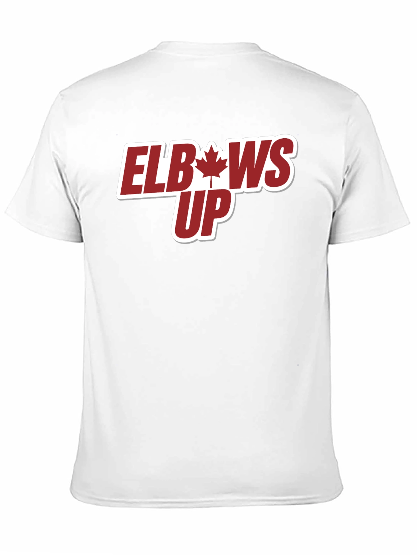 Elbows Up T-Shirt - Maple Leaf Design