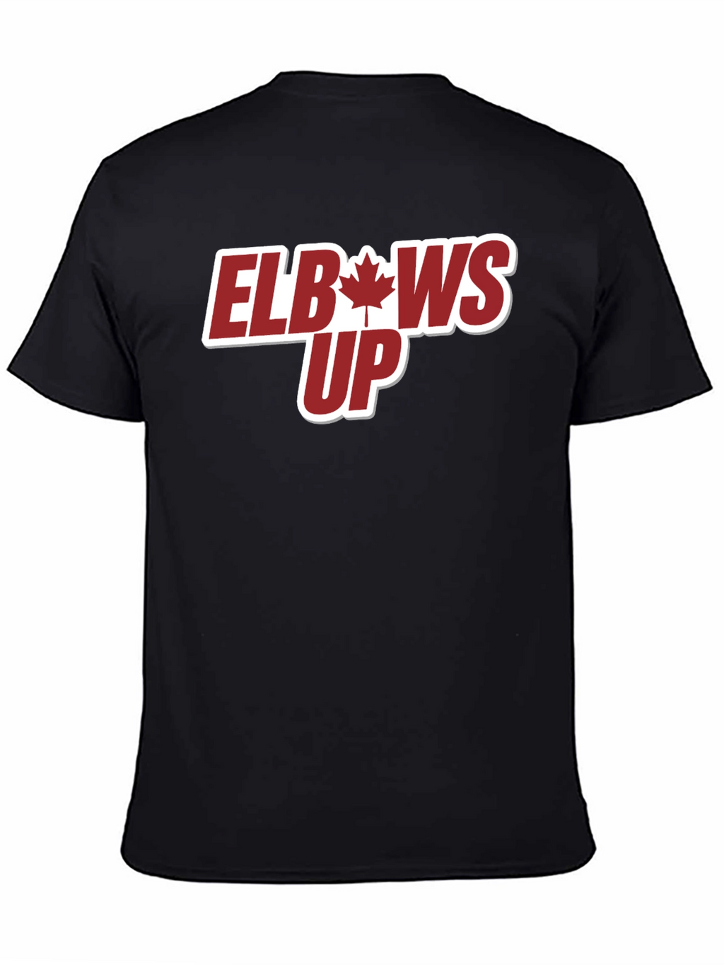 Elbows Up T-Shirt - Maple Leaf Design