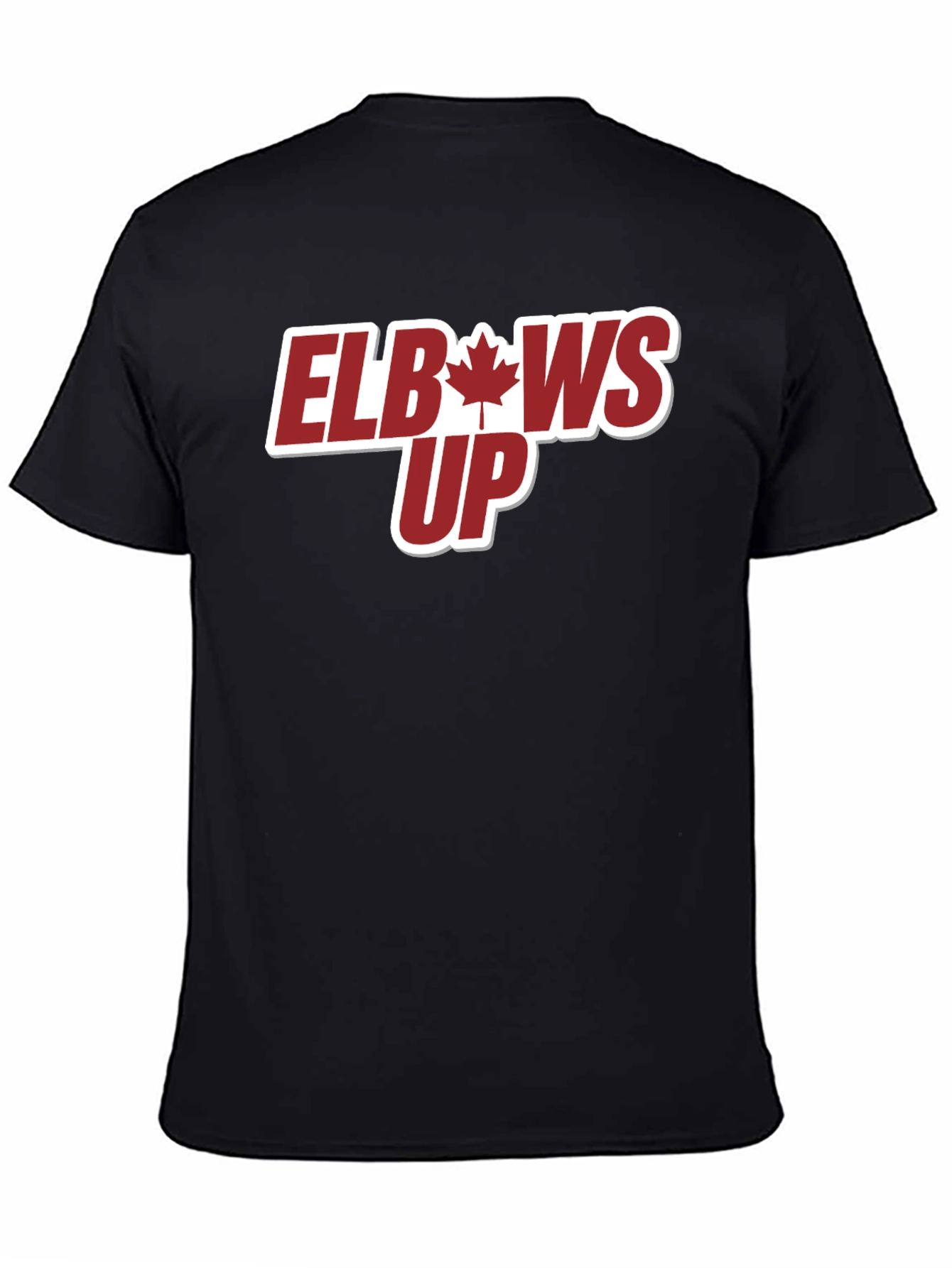 Elbows Up T-Shirt - Maple Leaf Design