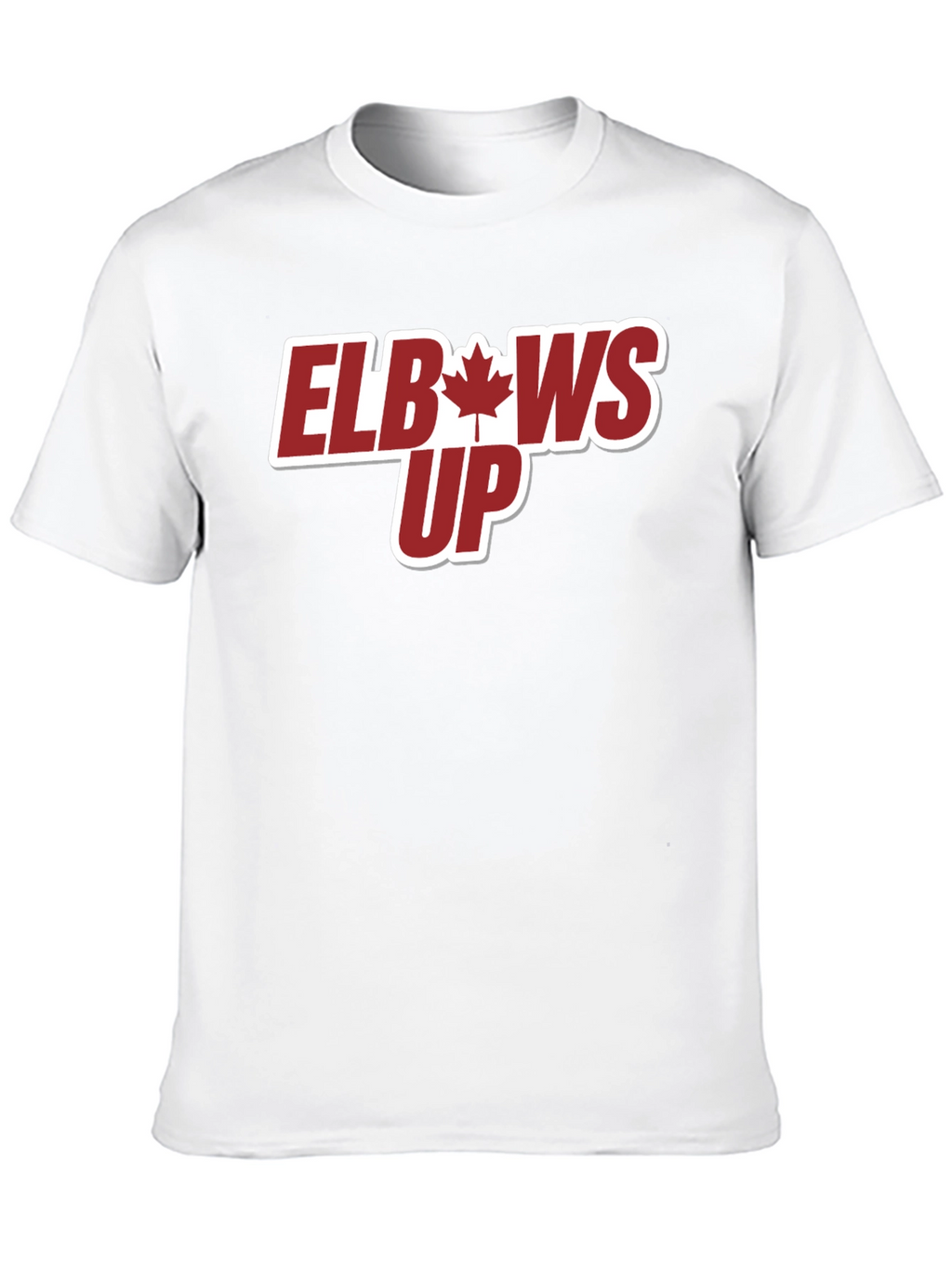 Elbows Up T-Shirt - Maple Leaf Design