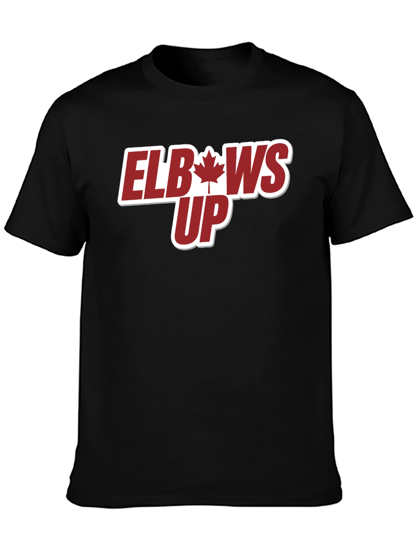 Elbows Up T-Shirt - Maple Leaf Design