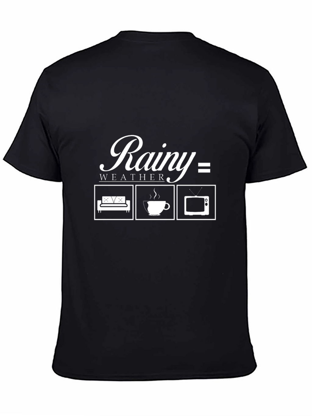 Rainy Weather T-Shirt - Couch Coffee TV Graphic
