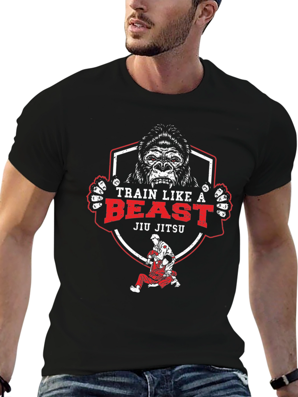 Train Like a Beast Jiu Jitsu T-Shirt