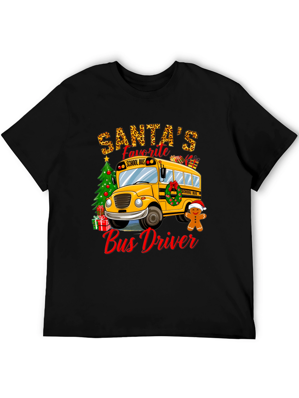 Santas Favorite Bus Driver T-Shirt