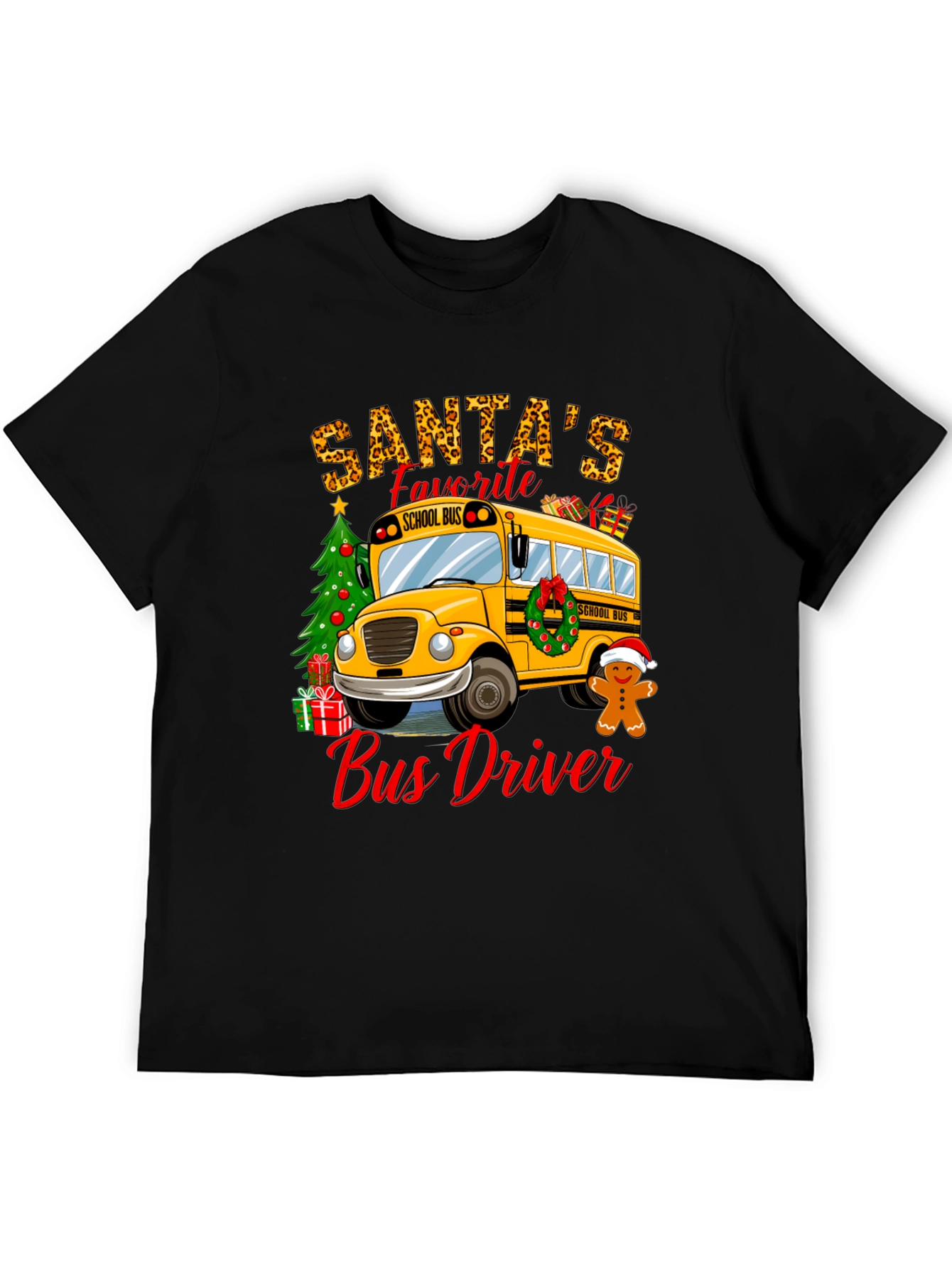 Santas Favorite Bus Driver T-Shirt