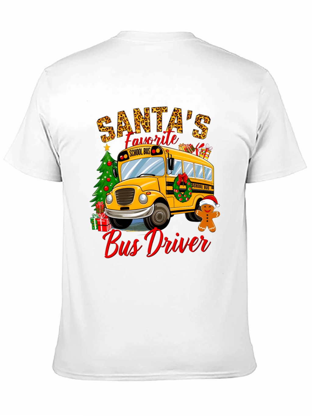 Santas Favorite Bus Driver T-Shirt