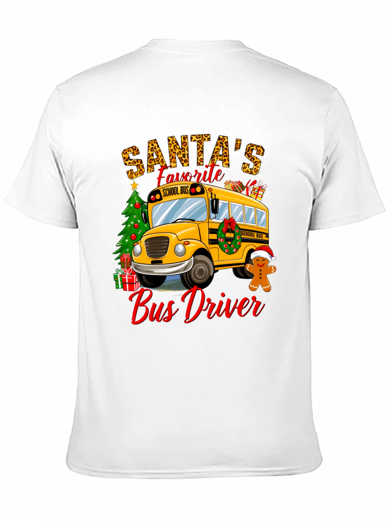 Santas Favorite Bus Driver T-Shirt