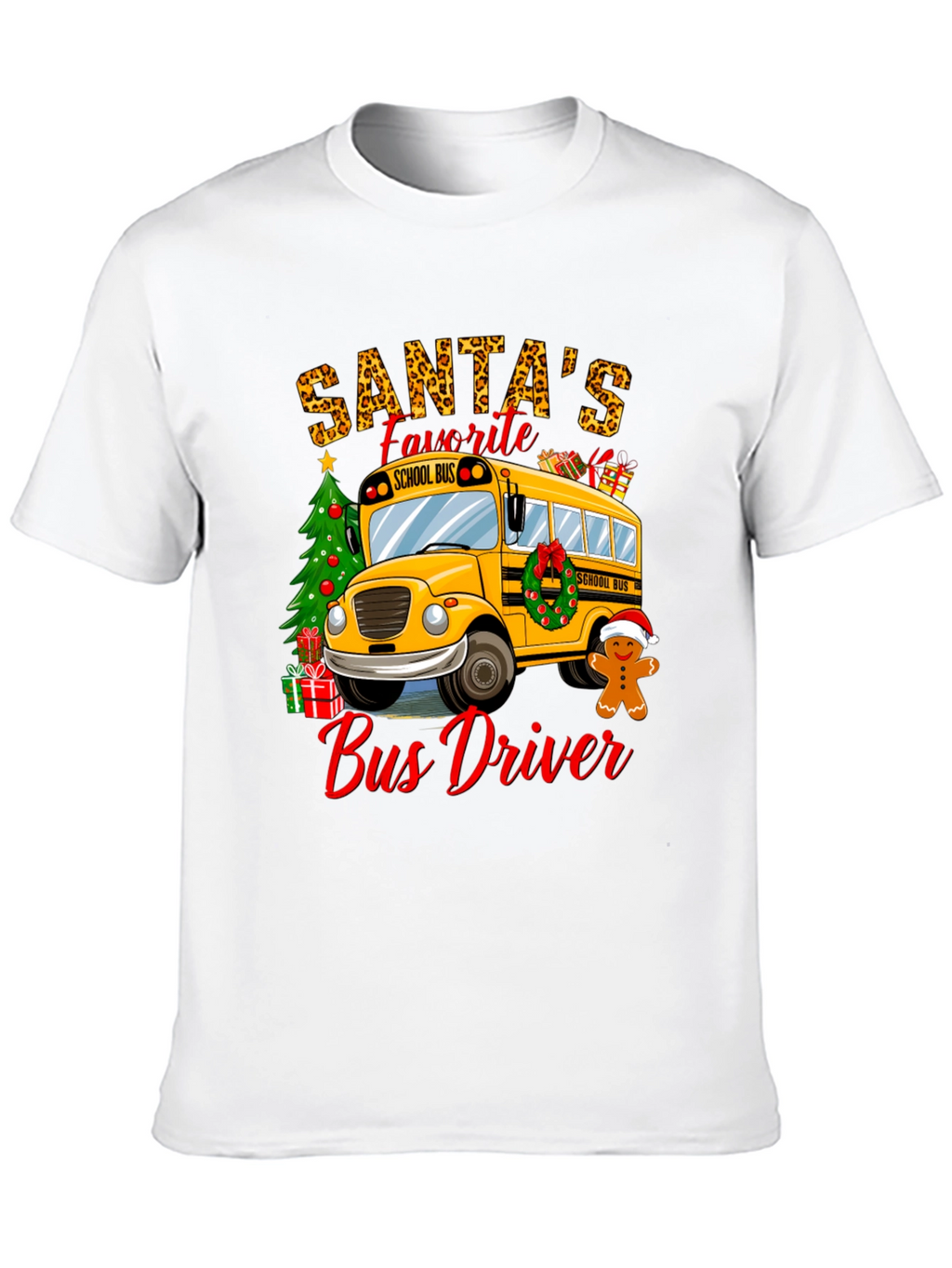 Santas Favorite Bus Driver T-Shirt