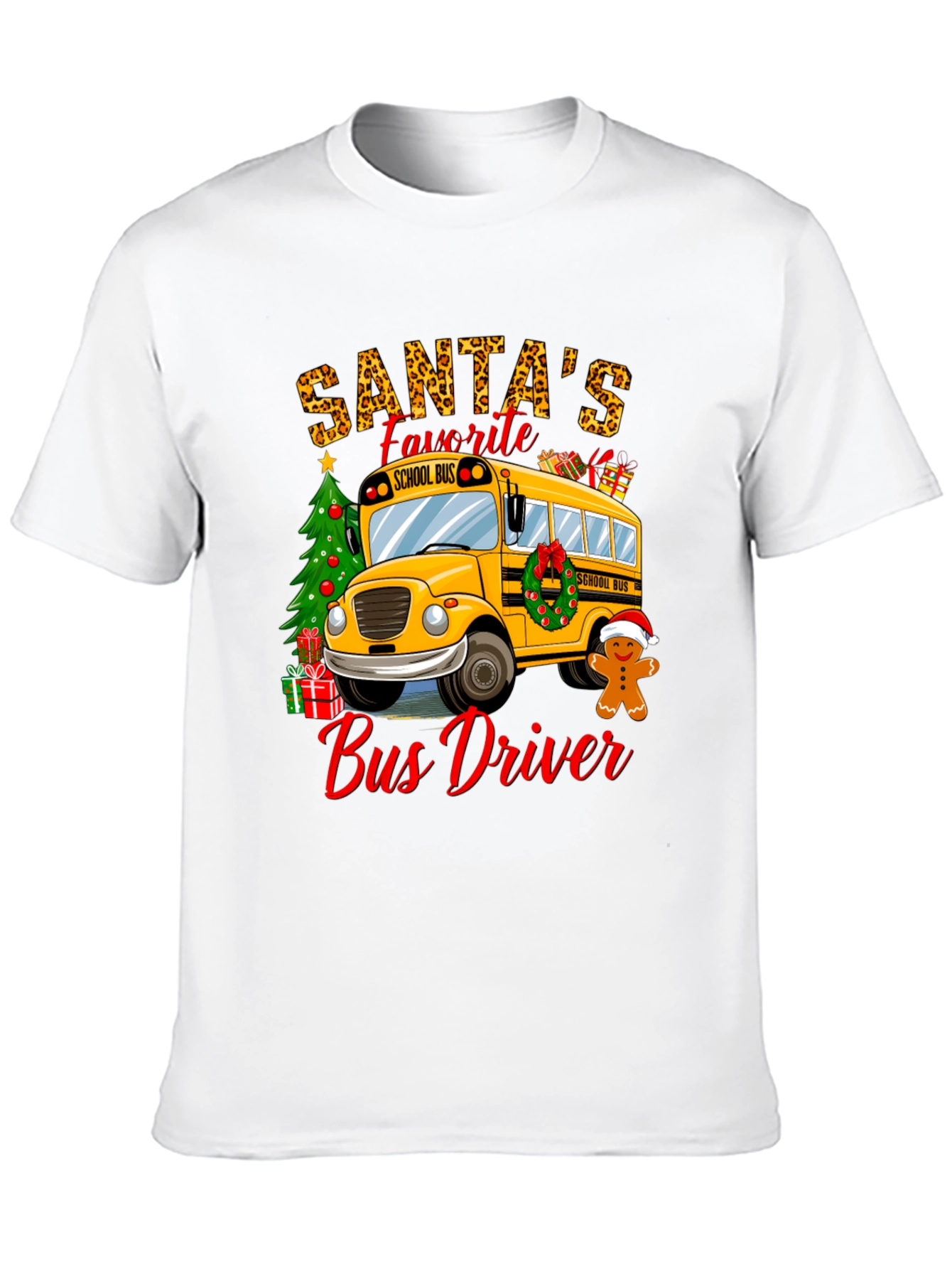 Santas Favorite Bus Driver T-Shirt