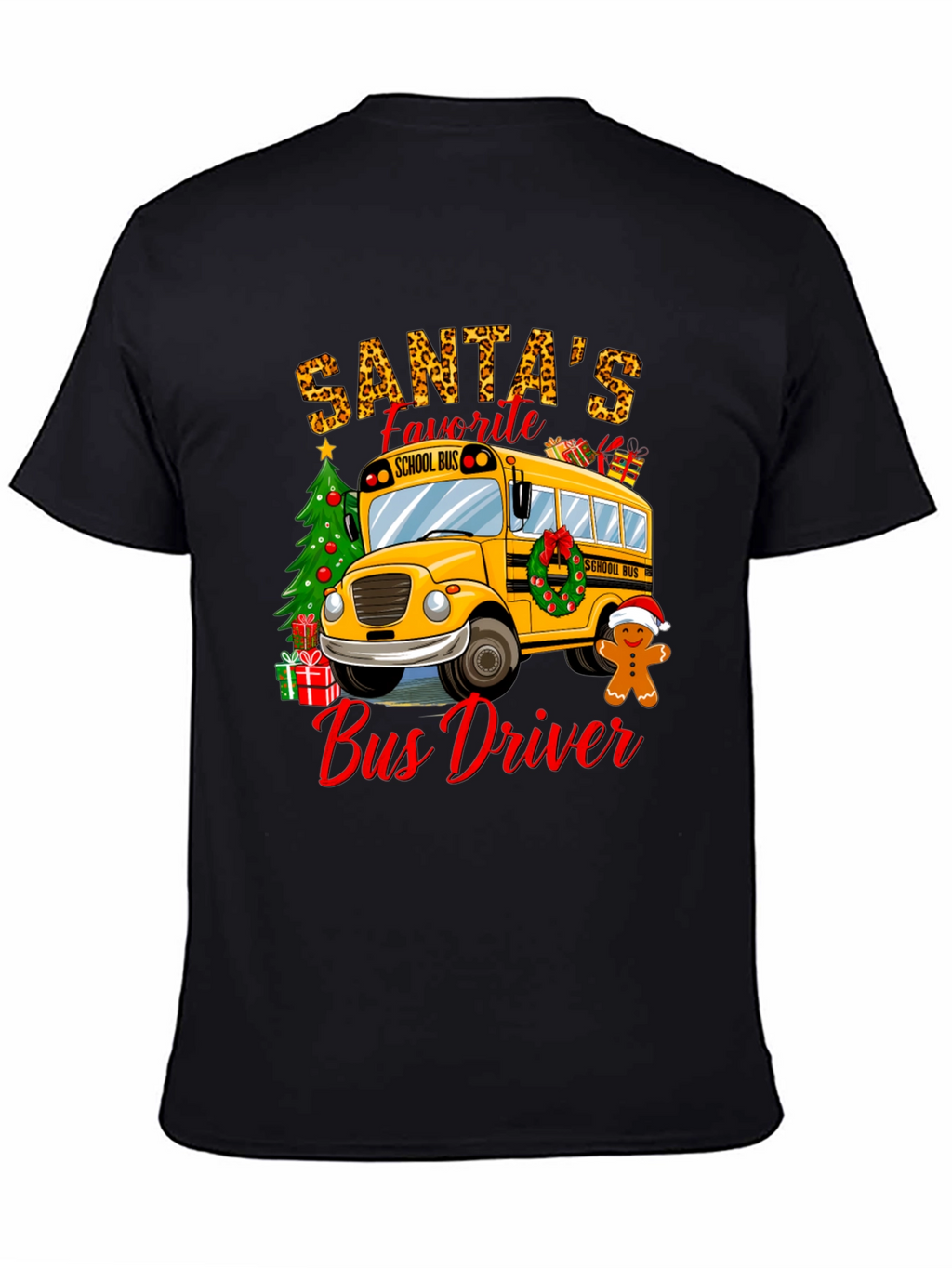 Santas Favorite Bus Driver T-Shirt