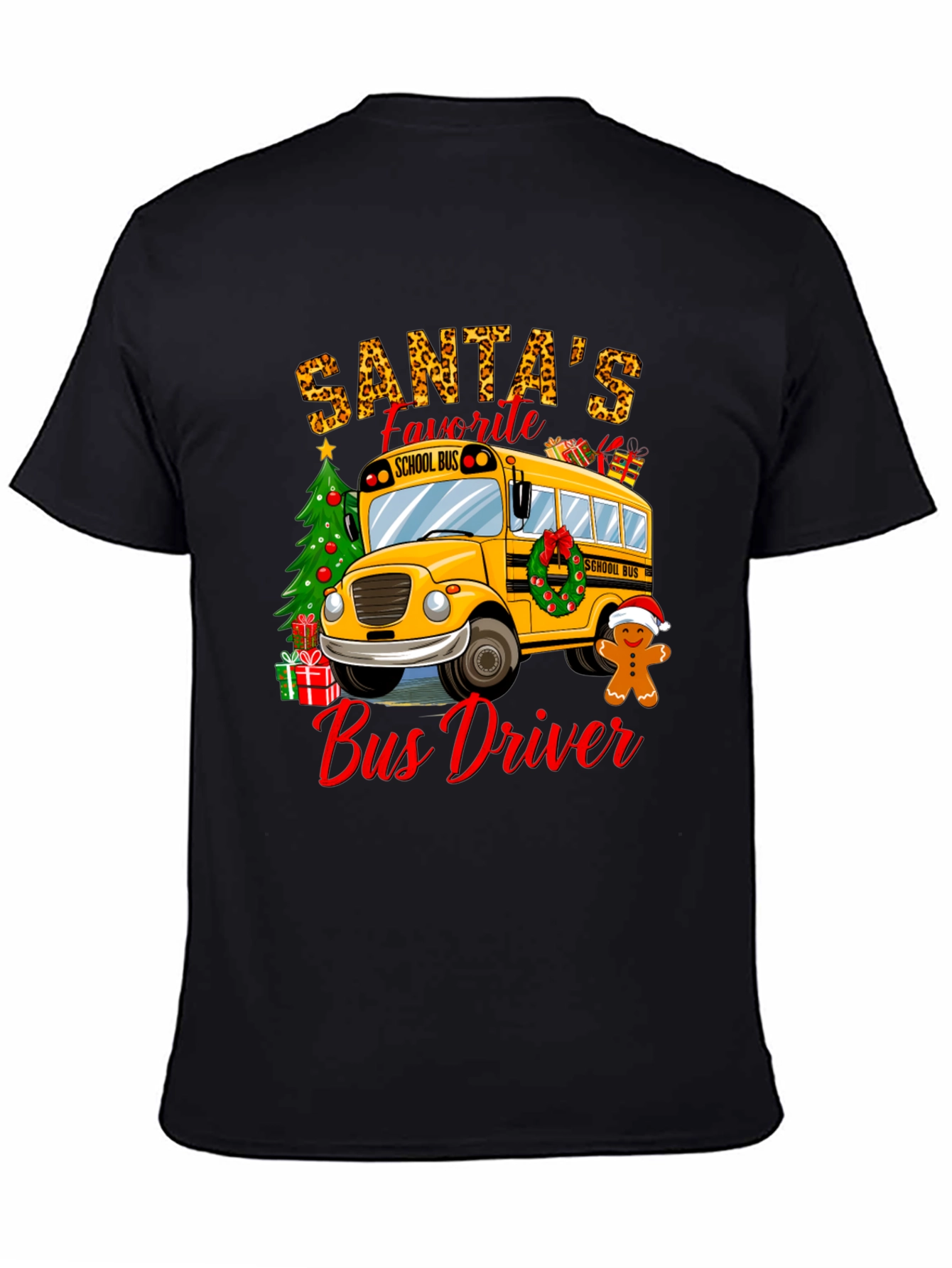 Santas Favorite Bus Driver T-Shirt