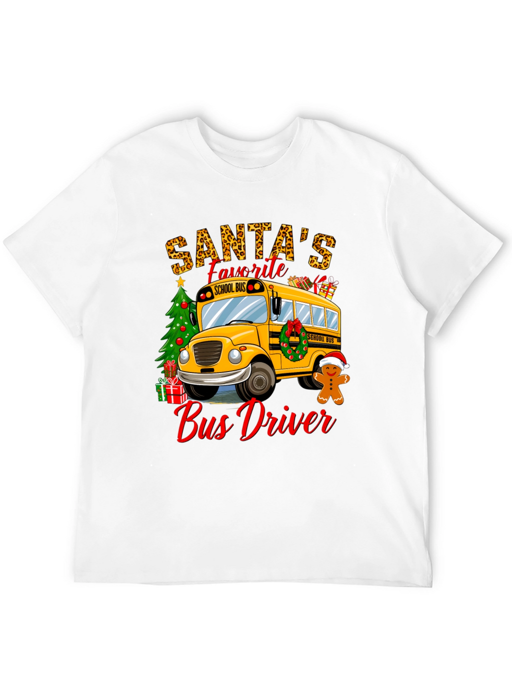 Santas Favorite Bus Driver T-Shirt