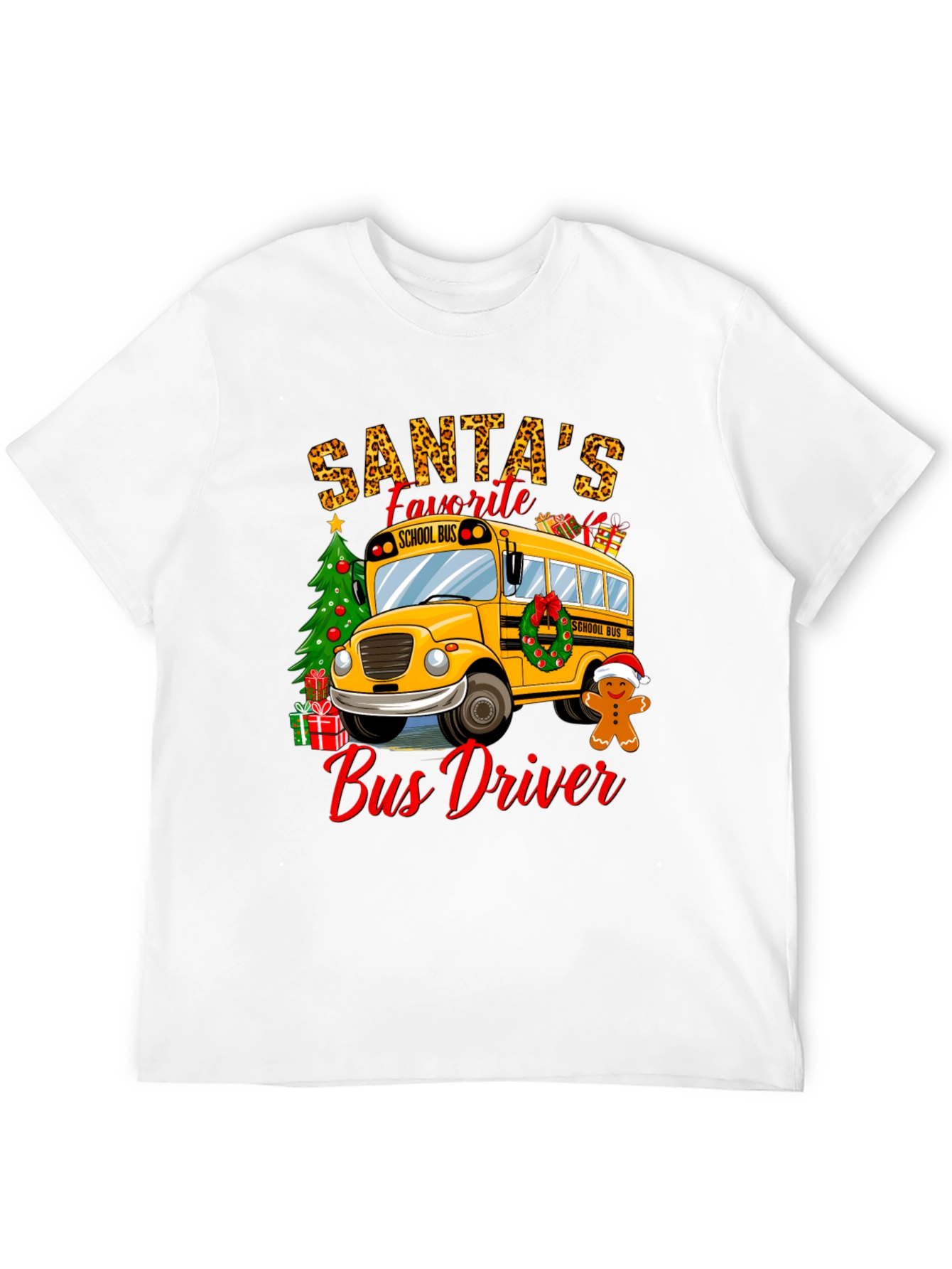 Santas Favorite Bus Driver T-Shirt