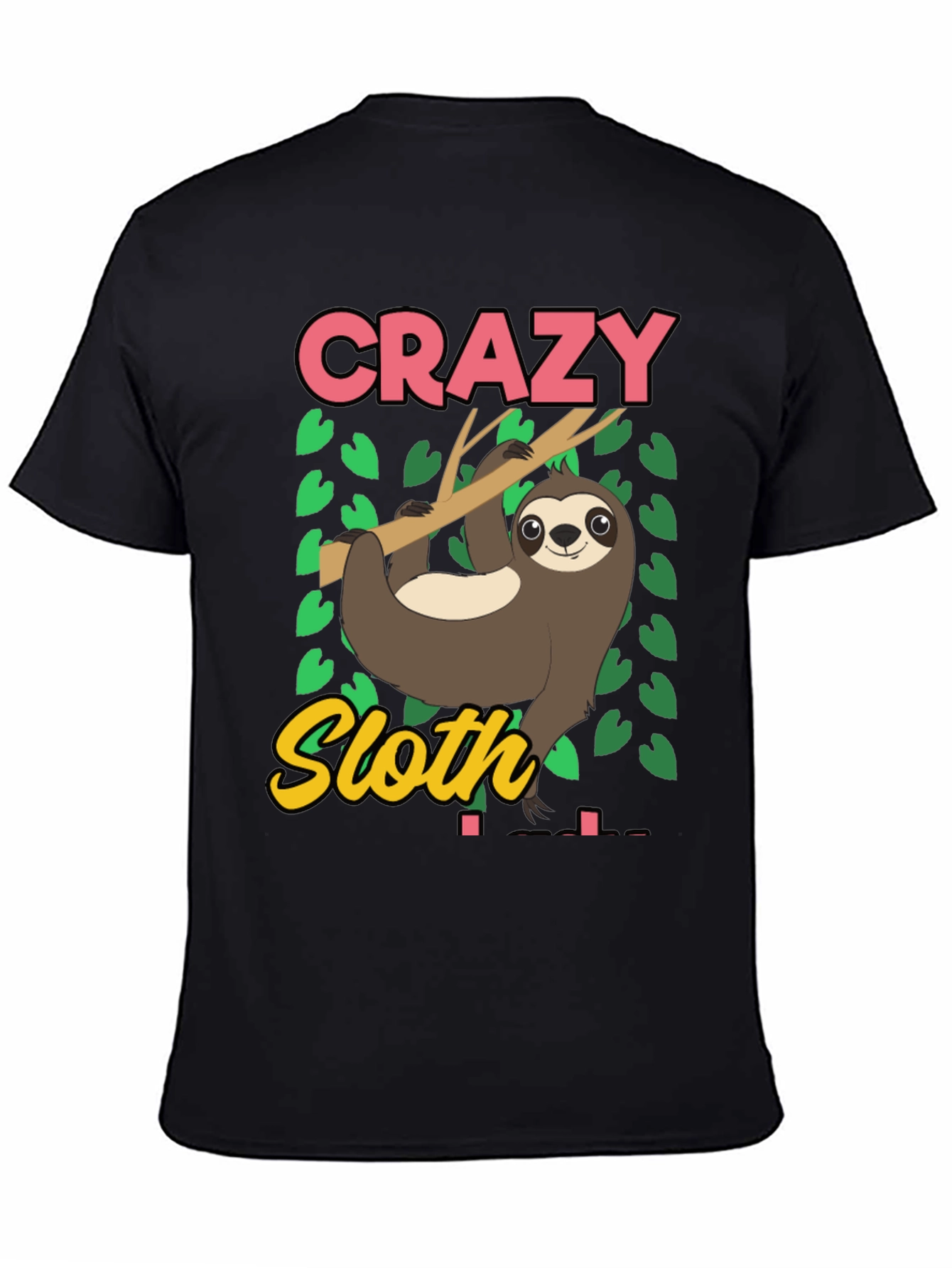 Crazy Sloth Graphic Tee - Relaxed Fit Cotton T-Shirt