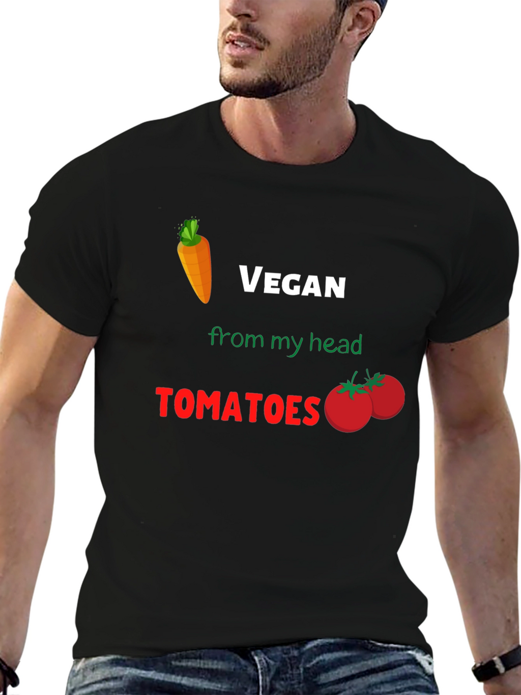 Vegan From My Head Tomatoes T-Shirt