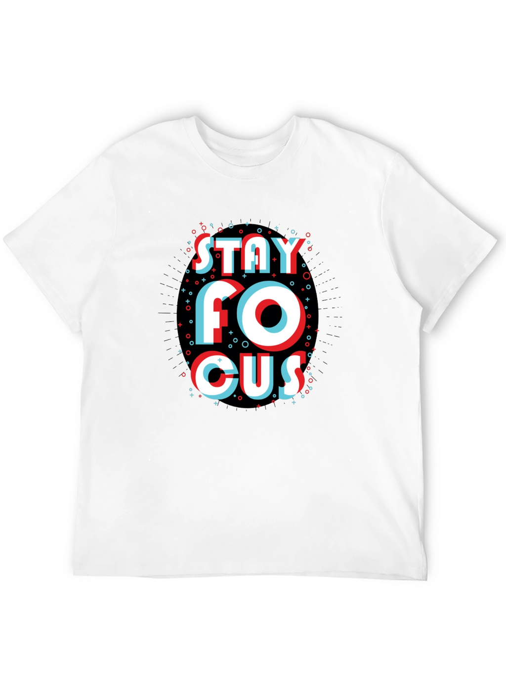 Stay Focus Graphic Black T-Shirt