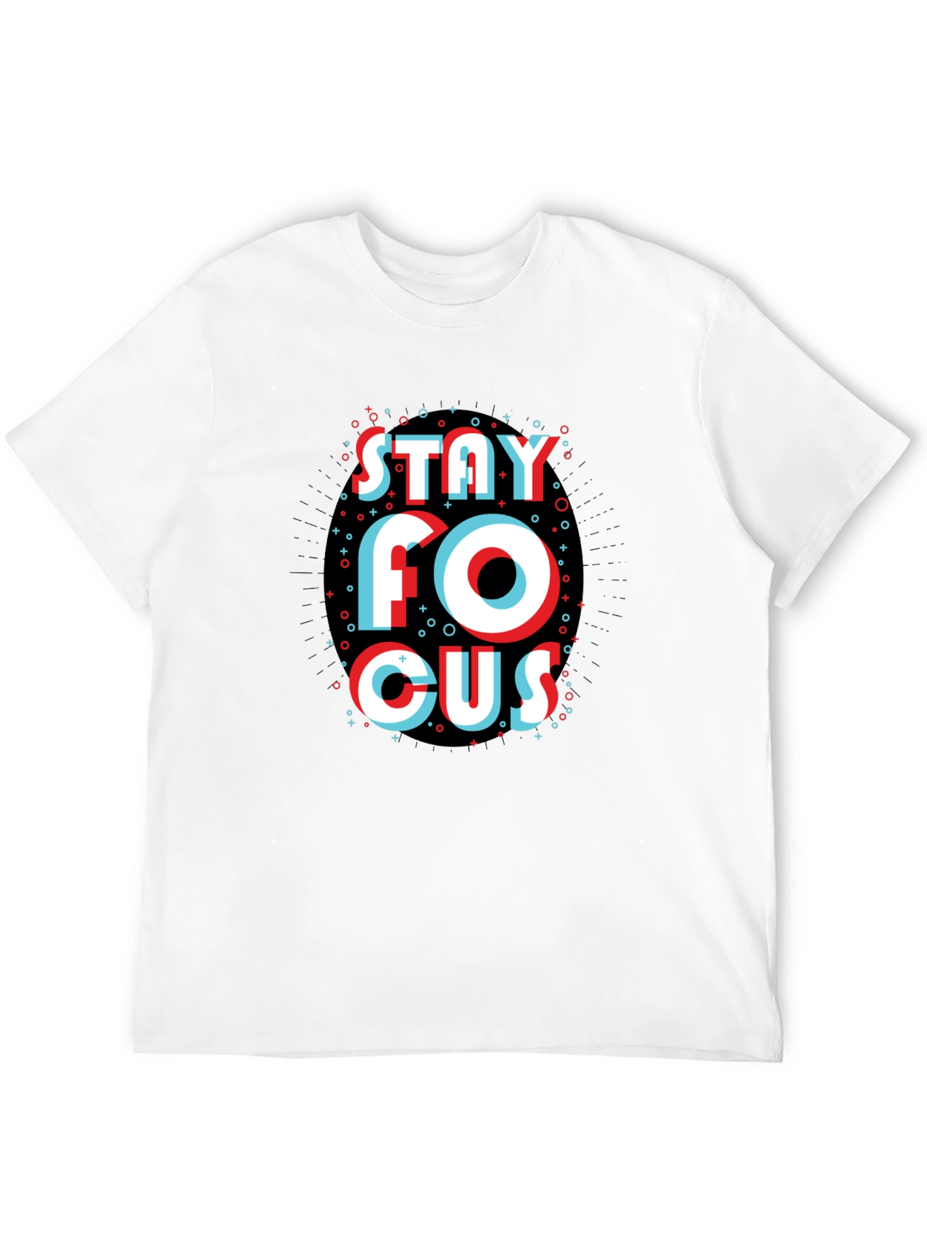 Stay Focus Graphic Black T-Shirt