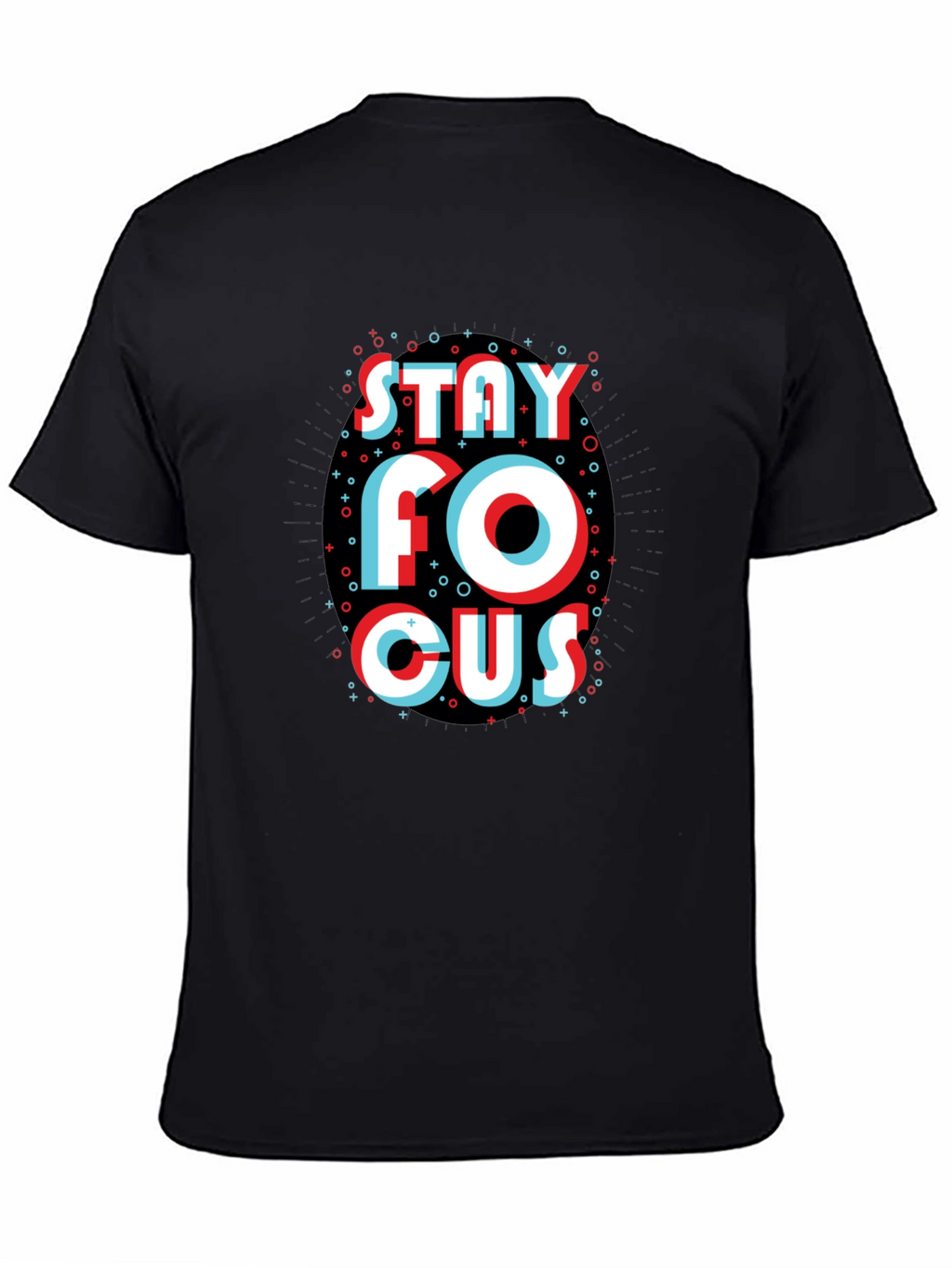 Stay Focus Graphic Black T-Shirt