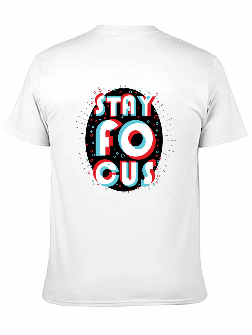 Stay Focus Graphic Black T-Shirt